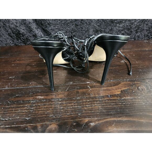 Nine West Mix 3 Black Strappy Gladiator Heeled Sandal/Sz. 7M NWOB - Picture 7 of 9